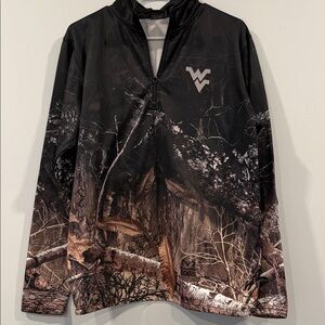 Camo Real Tree Quarter-Zip Pullover with WV Logo